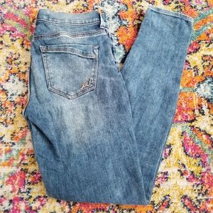 Express Mia Mid Rise Distressed Jean Leggings Sz 2